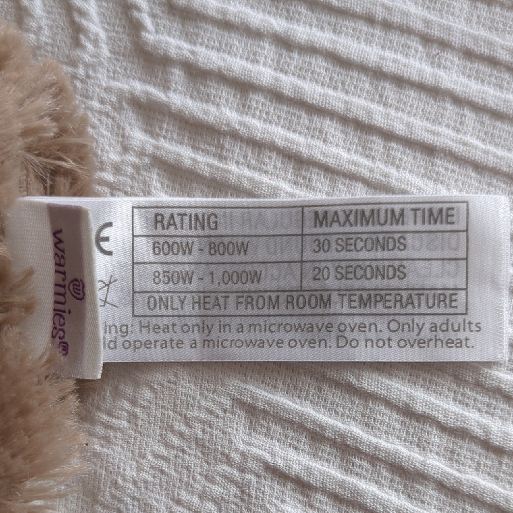 Warmies Plush Brown Sloth - Microwavable Heating Pad / Stuffy Lavender Infused - Picture 4 of 4